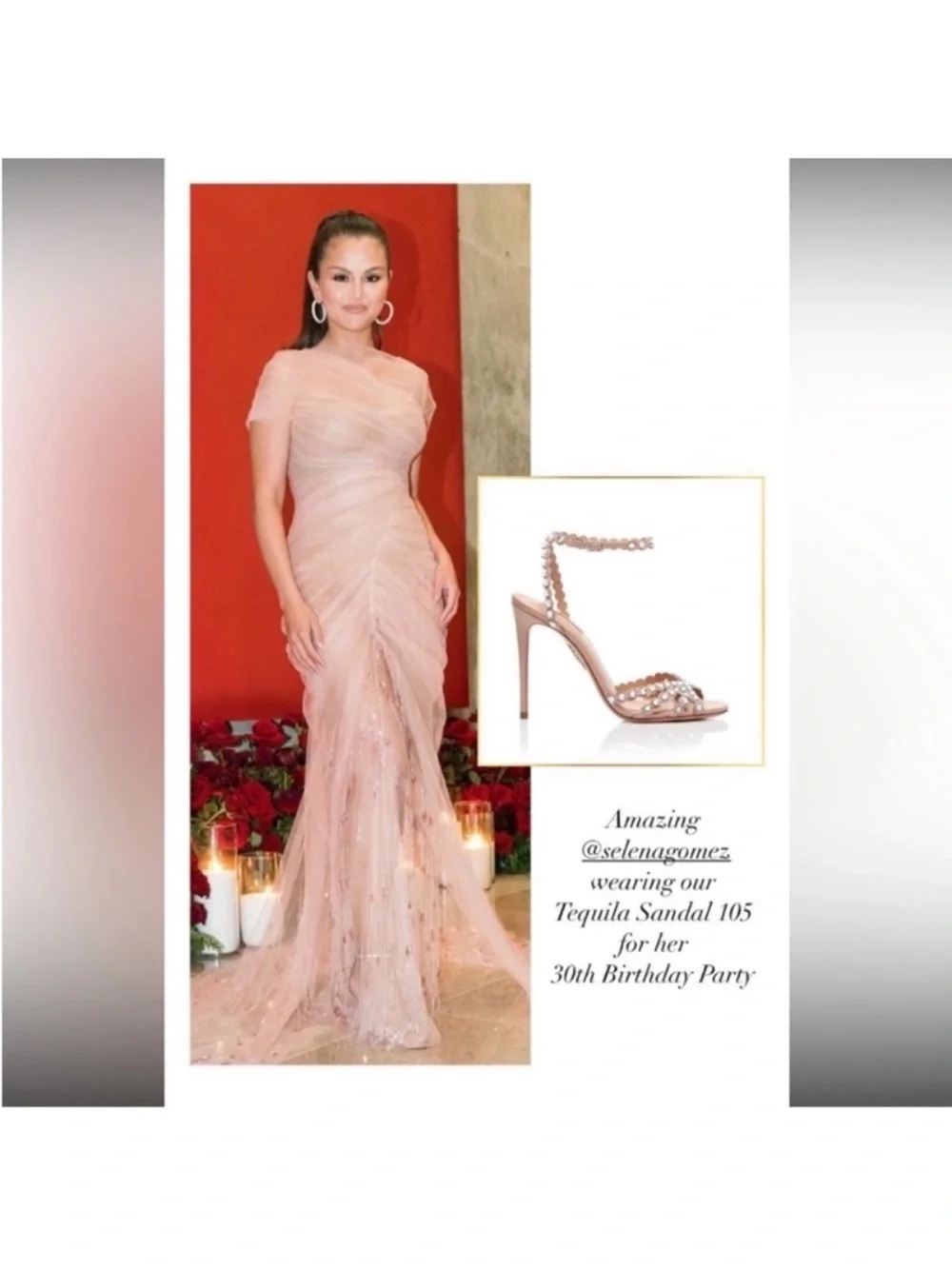 Like New AQUAZZURA Tequila 105 Blush Leather Sandals $1,630 37